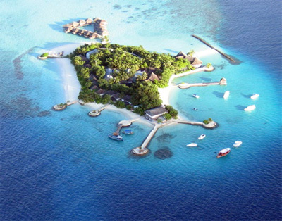 Bolifushi Island from seaplane